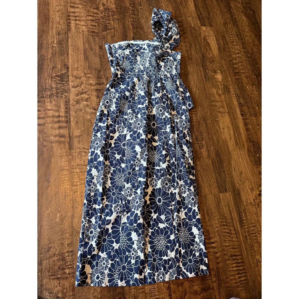Anthropologie ruffle one shoulder slim dress small - Picture 3 of 4
